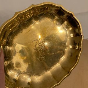 “with love” brass dish